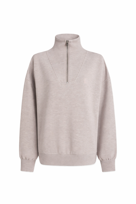 UFP Industries Varley Hawley Half Zip Sweat - Taupe Marl
