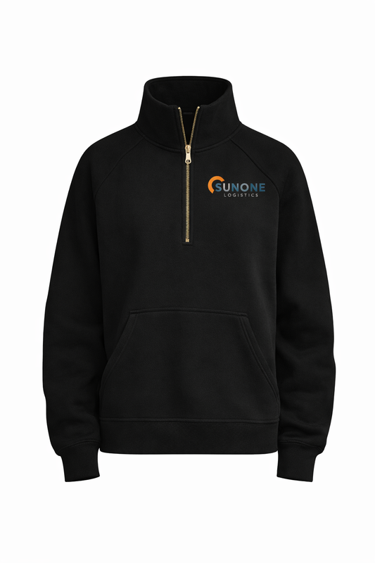 SunOne Logistics Lululemon Scuba Oversized Funnel-Neck Half Zip - Black/Gold