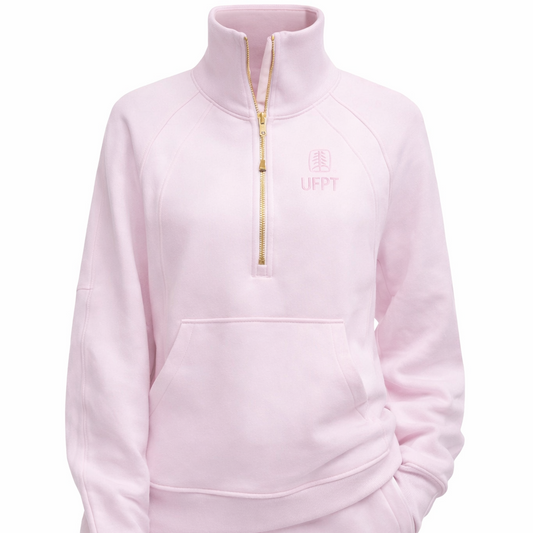UFPT Lululemon Scuba Oversized Funnel-Neck Half Zip - Pink Organza