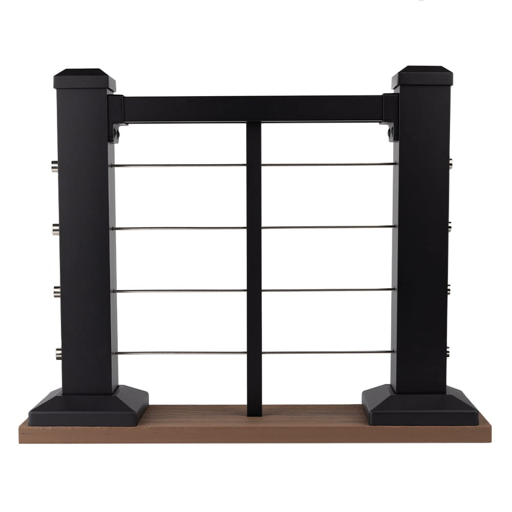 ALX Cable Rail Table Top Display Textured Black