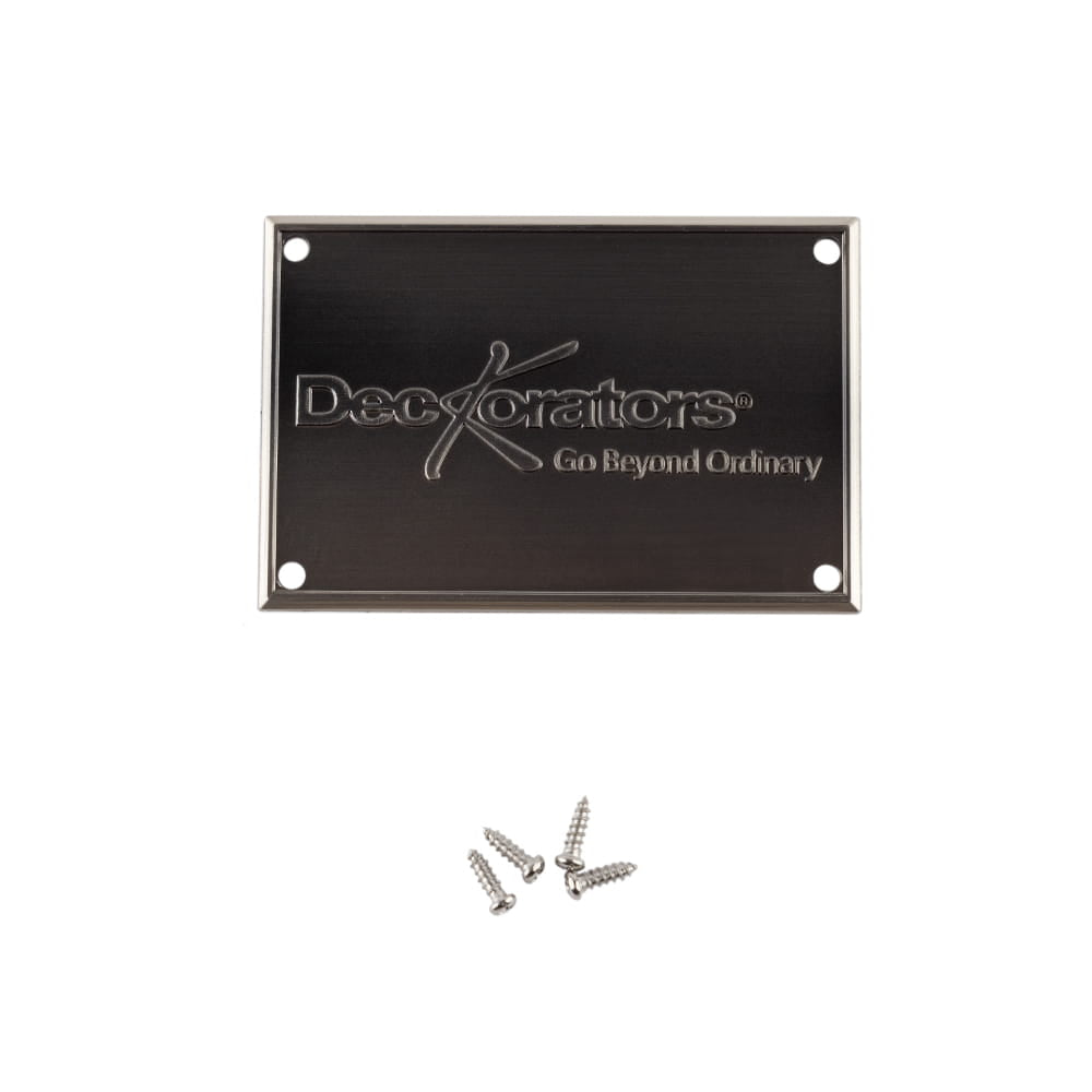 Metal Plaque with screws 2 in x3 in
