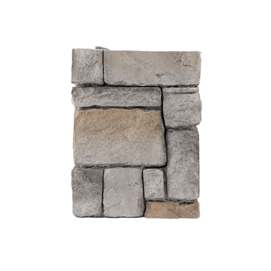 2-Piece Grey Cobblestone Post Cover Display