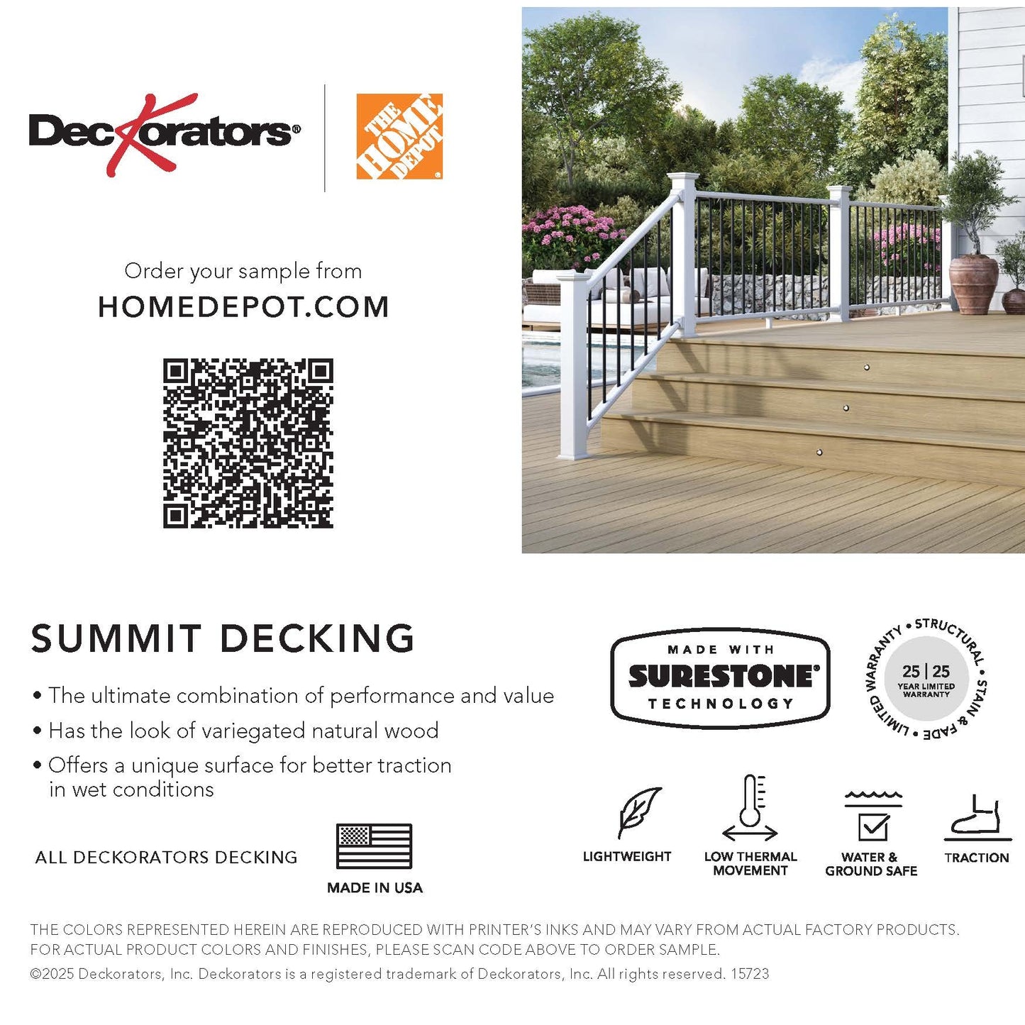 Home Depot Decking Swatch Cards