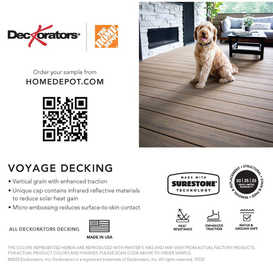 Home Depot Decking Swatch Cards