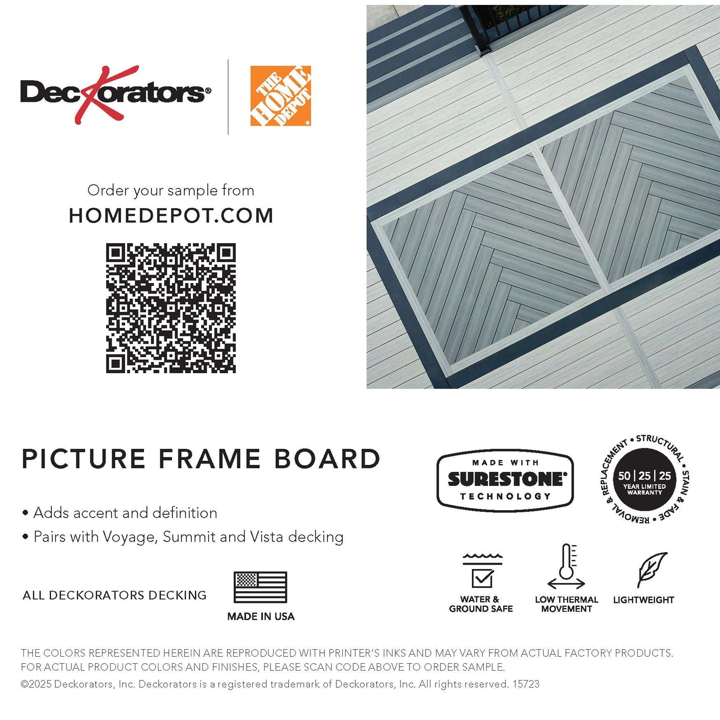 Home Depot Decking Swatch Cards