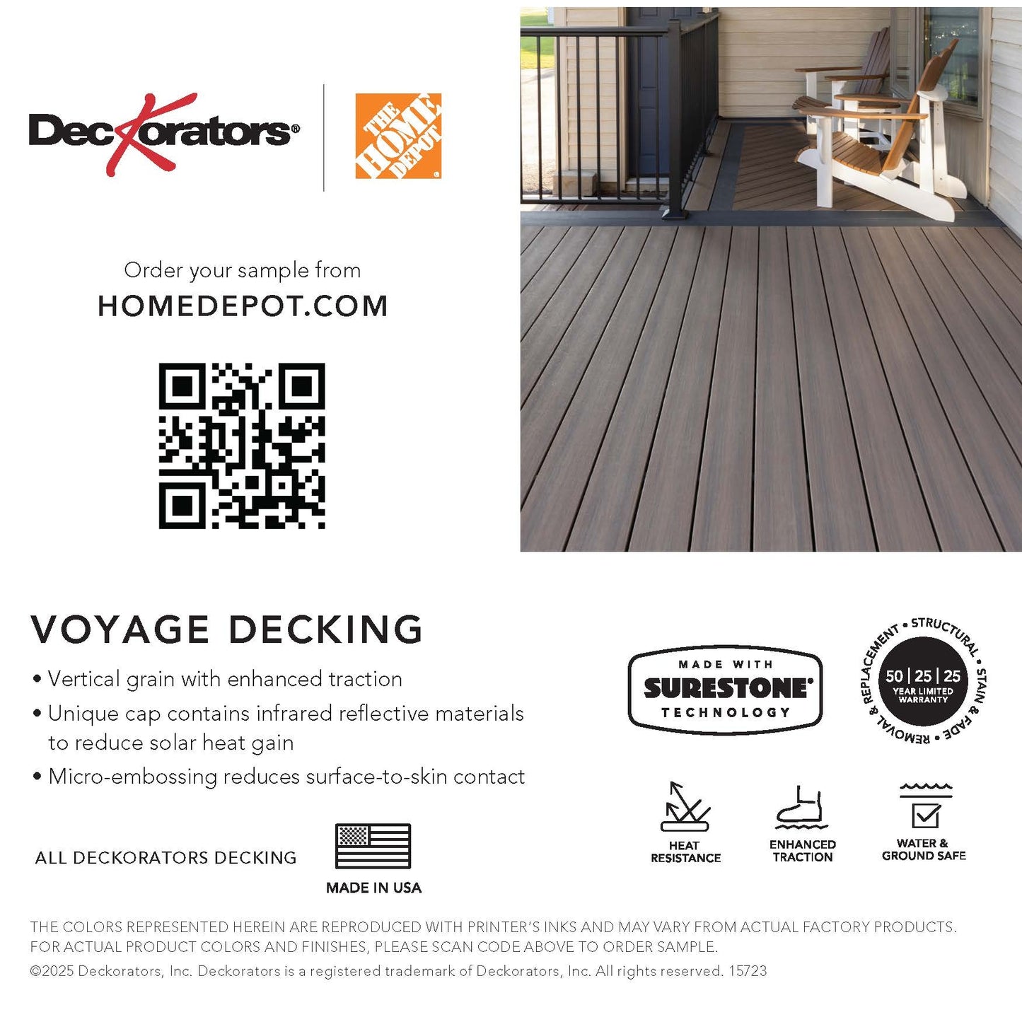 Home Depot Decking Swatch Cards