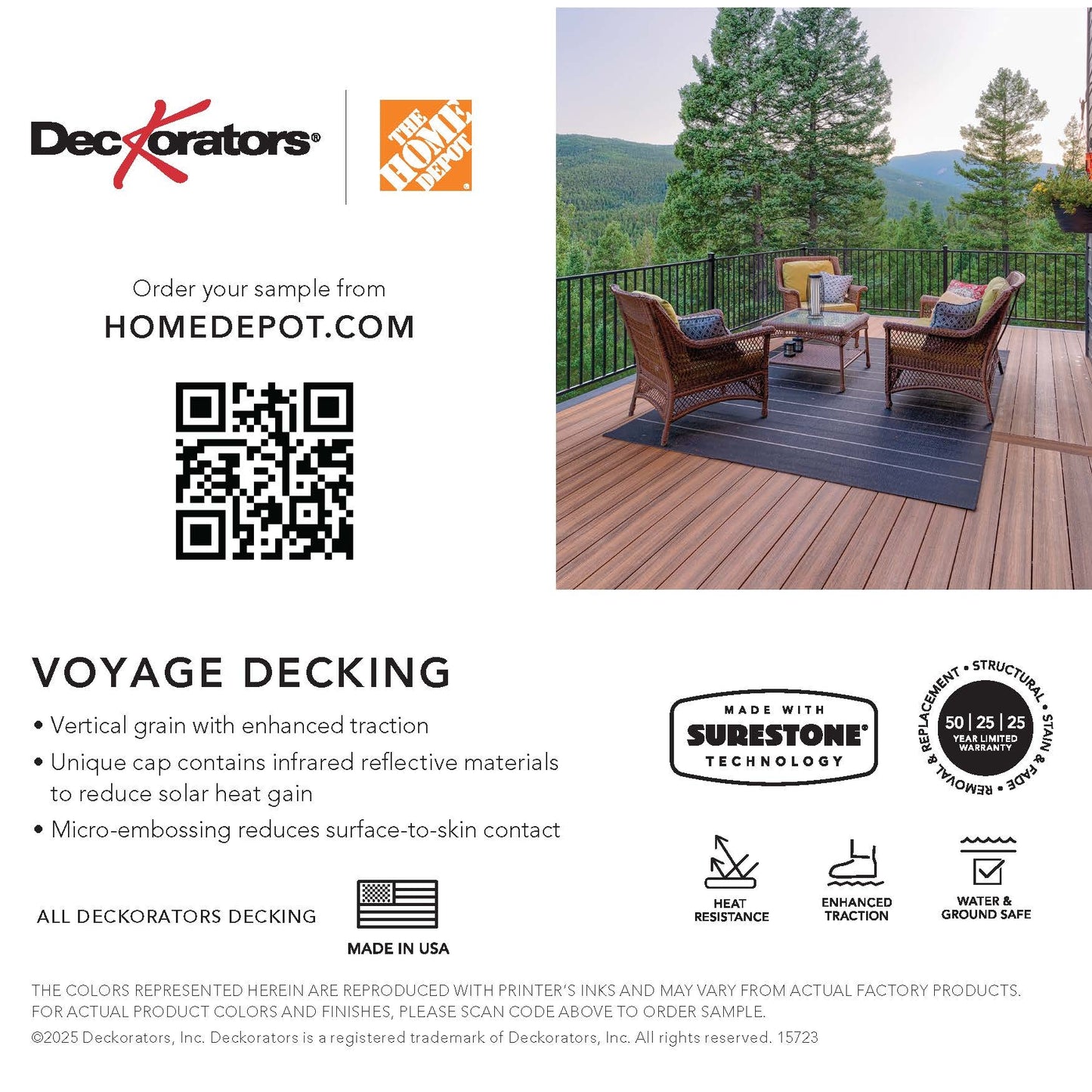 Home Depot Decking Swatch Cards