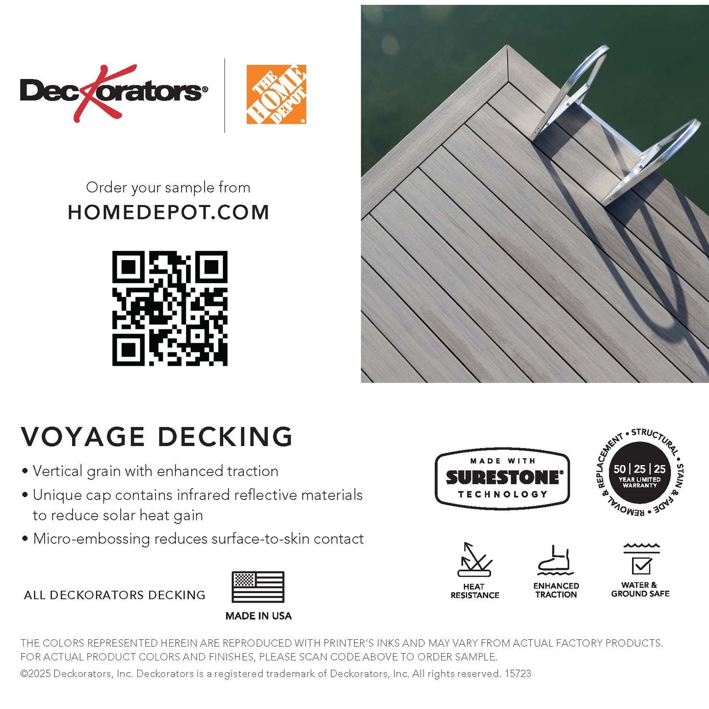 Home Depot Decking Swatch Cards