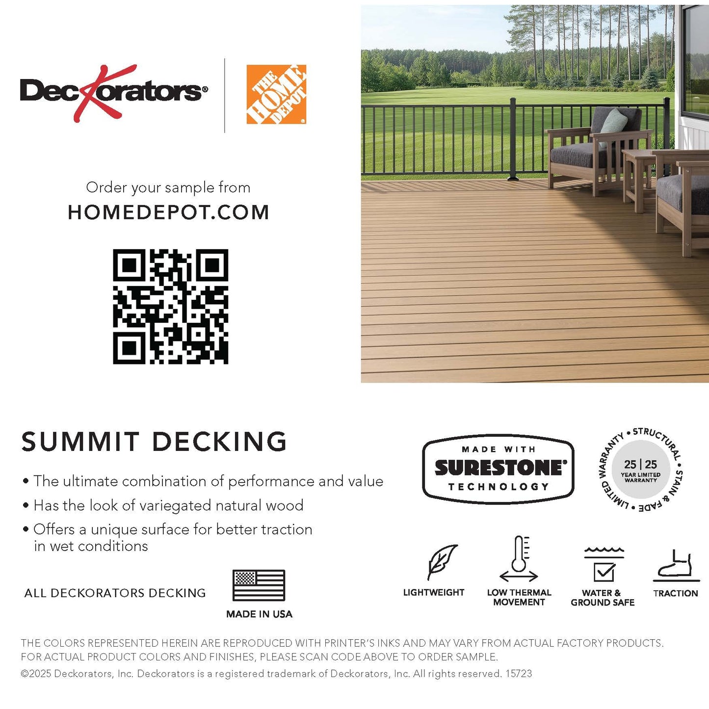 Home Depot Decking Swatch Cards
