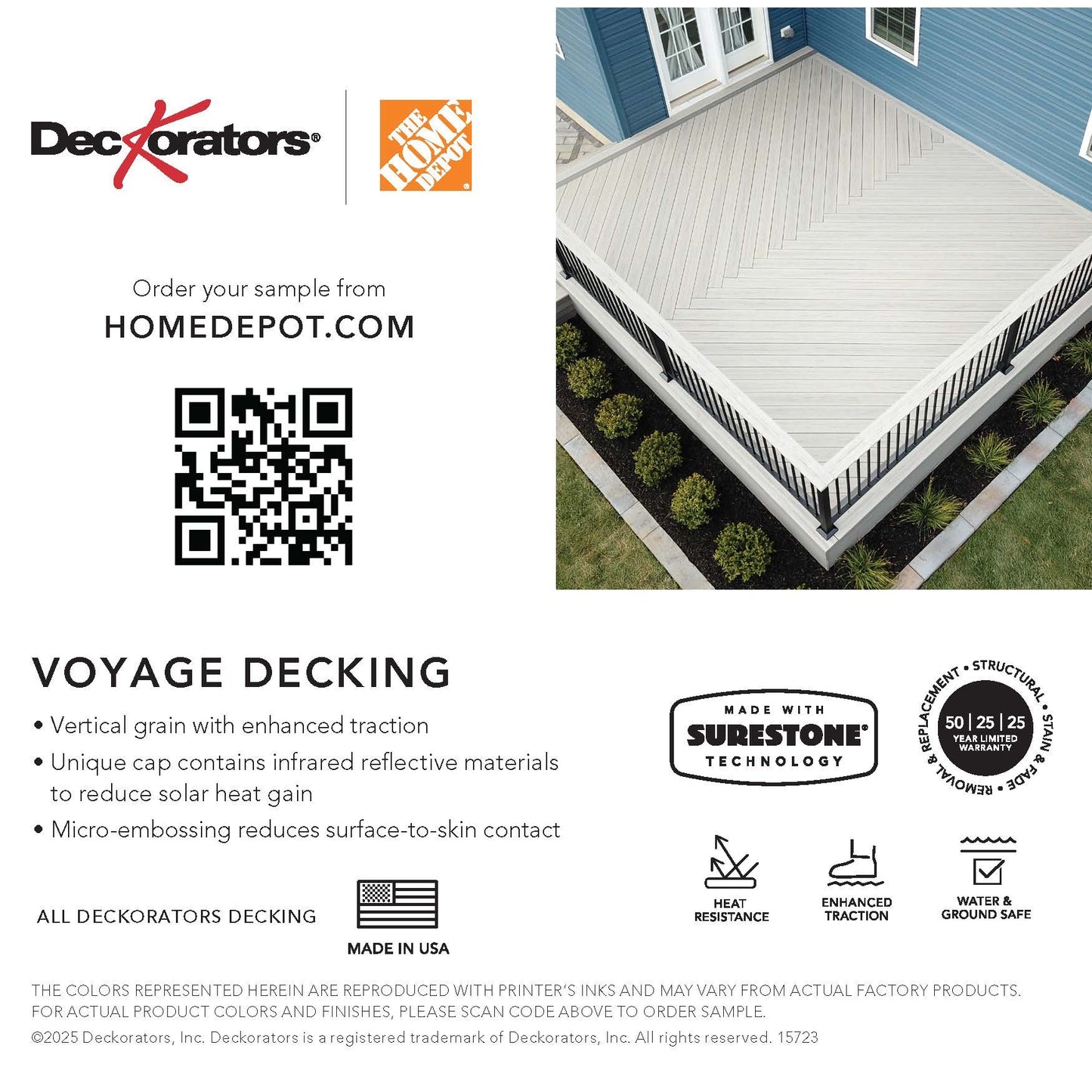 Home Depot Decking Swatch Cards