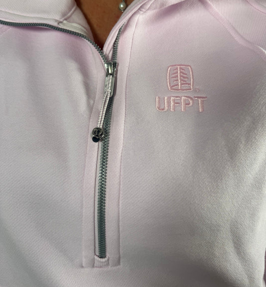 UFPT Lululemon Scuba Oversized Funnel-Neck Half Zip - Pink Organza