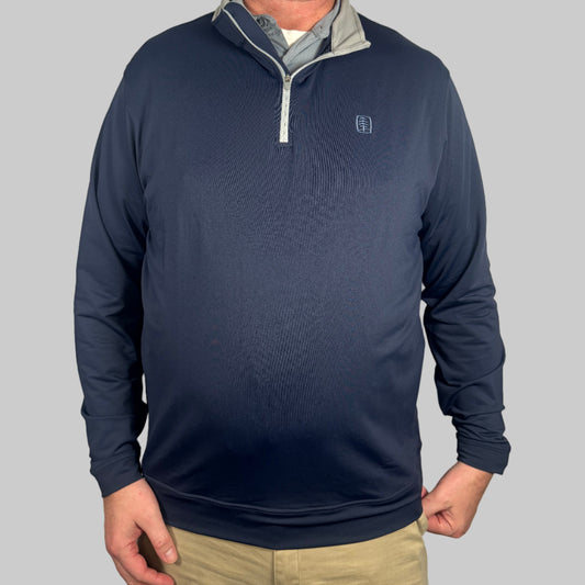 UFP Industries Peter Millar Men's Perth Quarter-Zip - Navy
