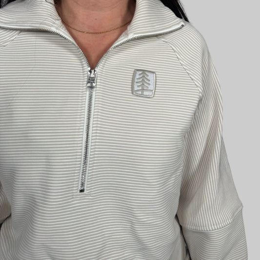 UFP Industries Varley Milano Half Zip Sweat - Silver Grey/Snow White