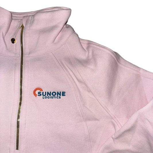 SunOne Logistics Lululemon Scuba Oversized Funnel-Neck Half Zip - Blissful Pink/Gold