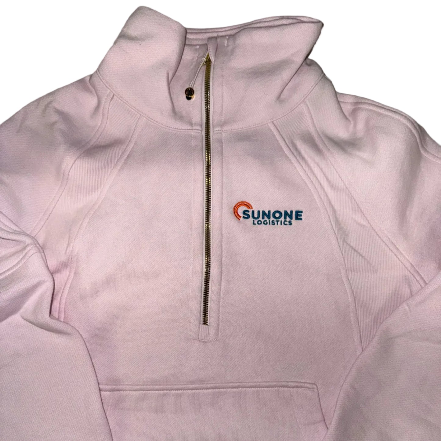 SunOne Logistics Lululemon Scuba Oversized Funnel-Neck Half Zip - Blissful Pink/Gold