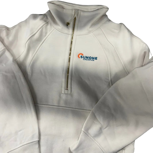 SunOne Logistics Lululemon Scuba Oversized Funnel-Neck Half Zip - Light Ivory/Gold