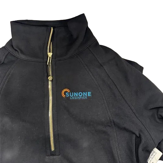SunOne Logistics Lululemon Scuba Oversized Funnel-Neck Half Zip - Black/Gold