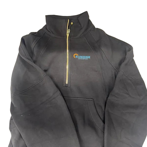 SunOne Logistics Lululemon Scuba Oversized Funnel-Neck Half Zip - Black/Gold