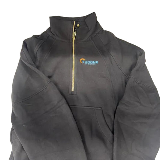 SunOne Logistics Lululemon Scuba Oversized Funnel-Neck Half Zip - Black/Gold