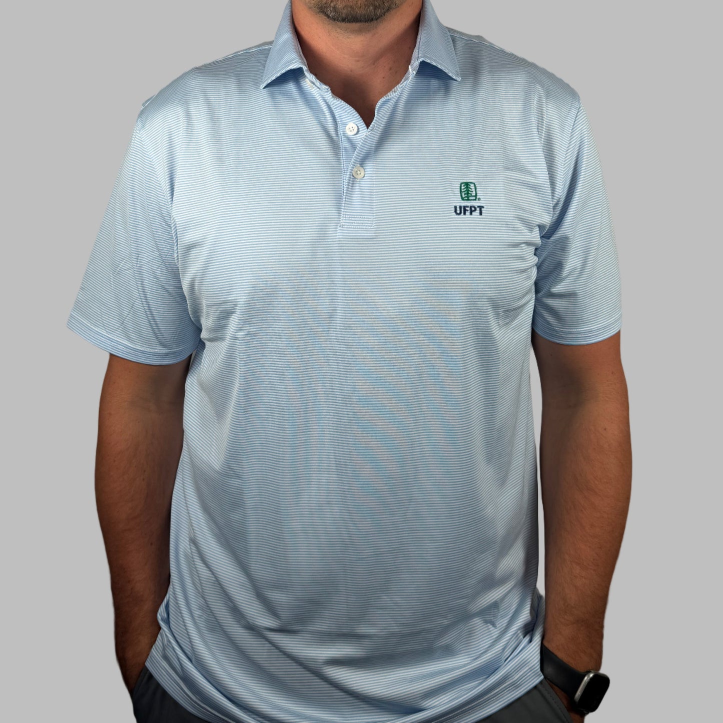 UFPT Holderness & Bourne Men's the Perkin Polo - Skye & White