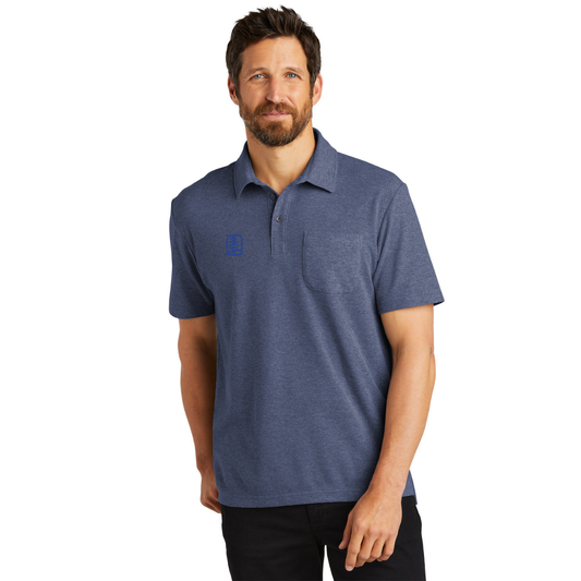 UFP Tree Tone-on-Tone Embroidery - Port Authority C-FREE Cotton Blend Pique Pocket Polo