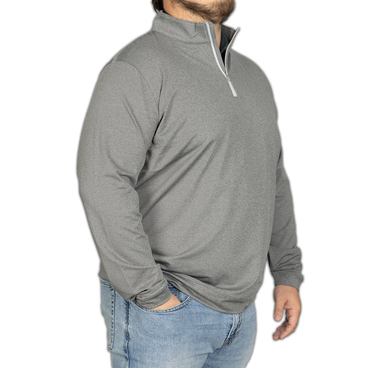 ProWood TrueFrame Joist Peter Millar Men's Perth Melange Quarter Zip - Smoke Gray