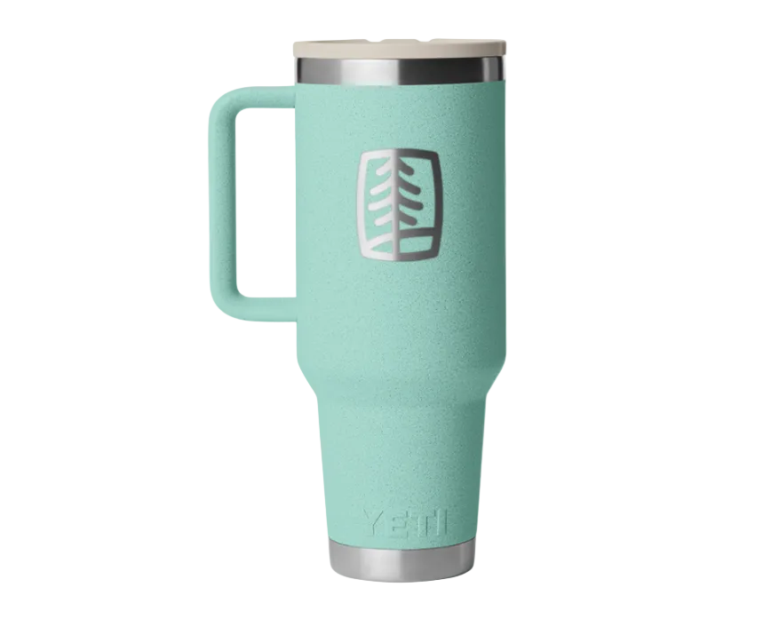 UFP Industries YETI Rambler 40oz Travel Straw Mug - Sea Stone Blue