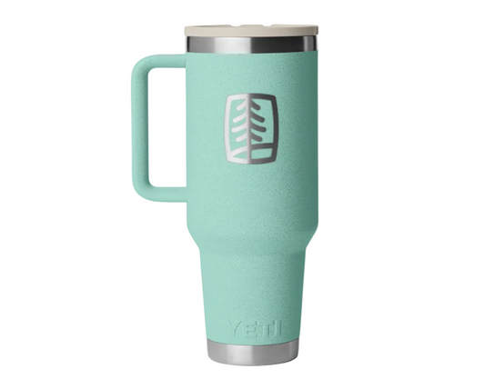 UFP Industries YETI Rambler 40oz Travel Straw Mug - Sea Stone Blue