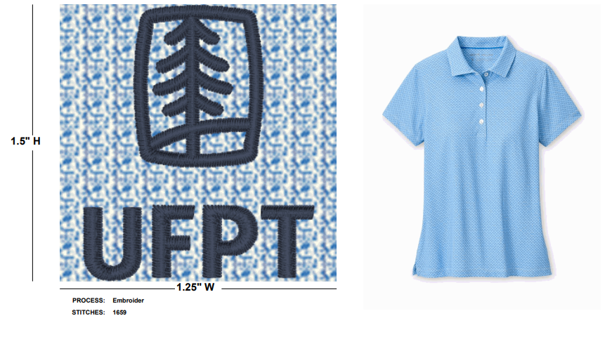 UFPT Women's Peter Millar Maritime Valley Short Sleeve Jersey Polo
