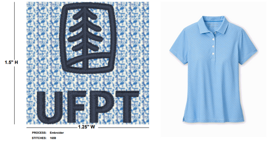 UFPT Women's Peter Millar Maritime Valley Short Sleeve Jersey Polo