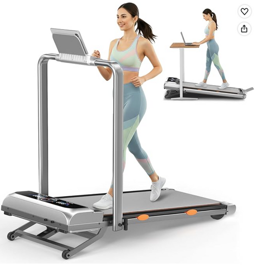 Walking Pad with 15% 12-Level Auto Incline & Handle Bar, 450 lbs Capacity UI Screen, Rayspace 3.5HP Quiet Under Desk Treadmill, Speaker, APP & Remote Control, Treadmills for Home Hiking