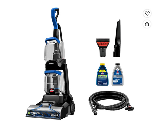 BISSELL TurboClean Pet XL Upright Carpet Cleaner, Upholstery Tough Stain Tool & Formula included, 3746