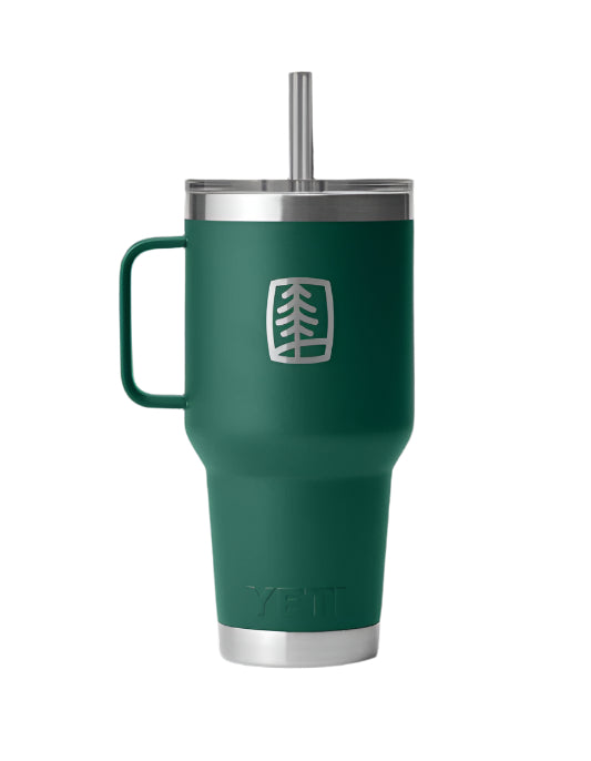 UFP Tree YETI 35oz Rambler Mug with Straw