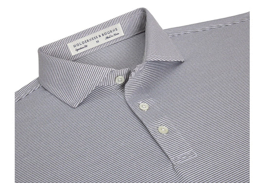 SunOne Logistics Holderness & Bourne the Perkins Polo - Gray & White