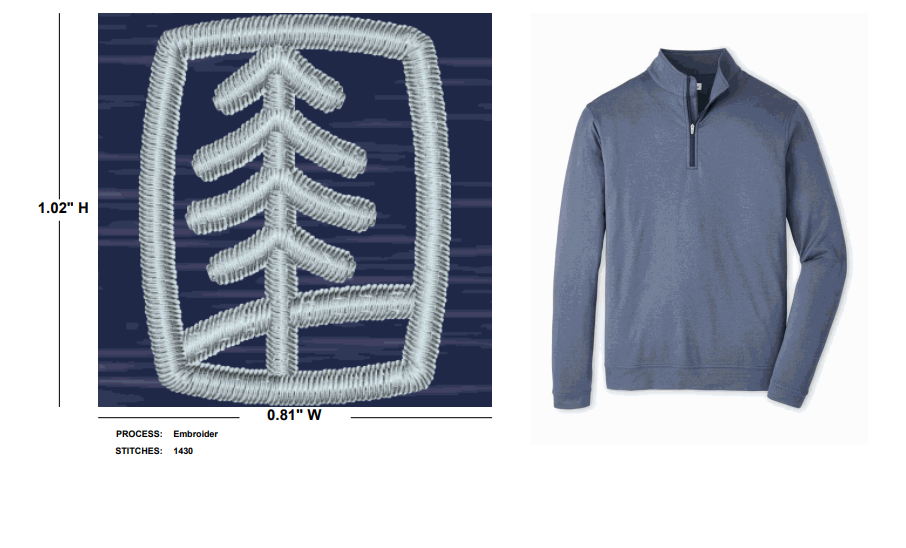 UFP Industries Peter Millar Men's Perth Melange Performance Quarter-Zip Navy