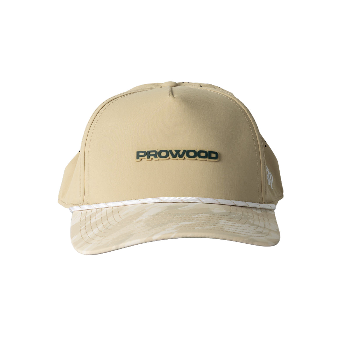 ProWood Branded Bills Curved 5 Panel Rope Hat - Desert