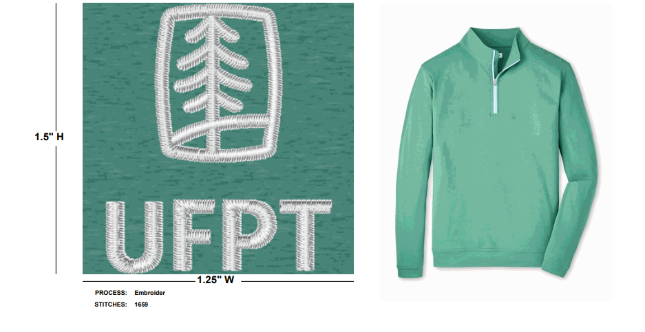 UFPT Men's Peter Millar Perth Melange Performance Qzip - Snow Pea