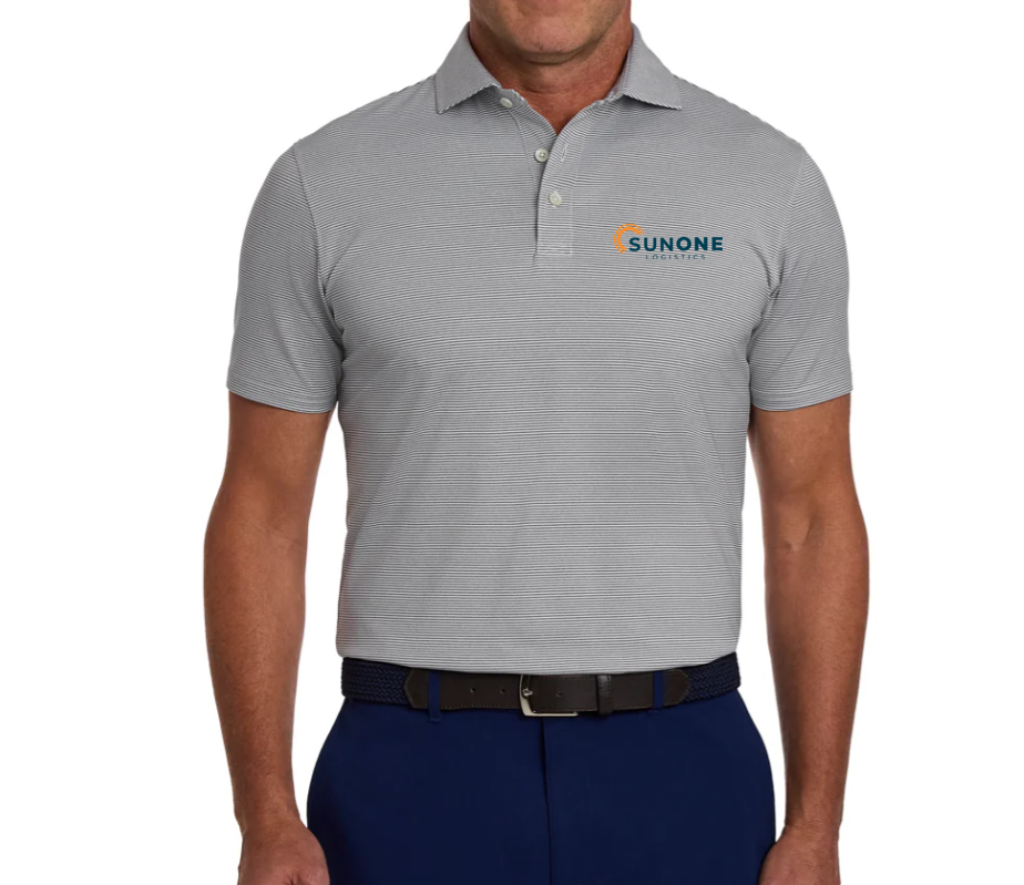 SunOne Logistics Holderness & Bourne the Perkins Polo - Gray & White