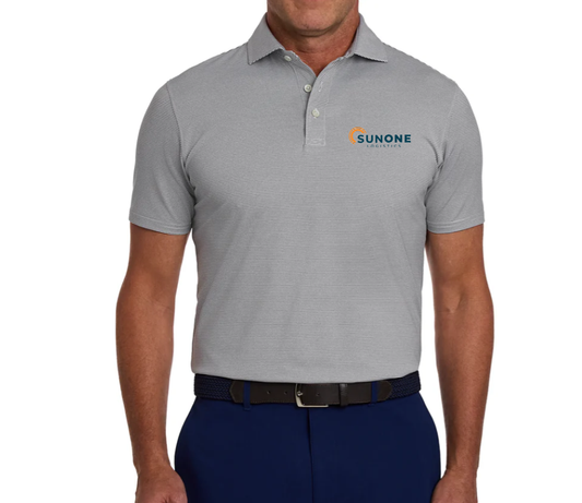 SunOne Logistics Holderness & Bourne the Perkins Polo - Gray & White