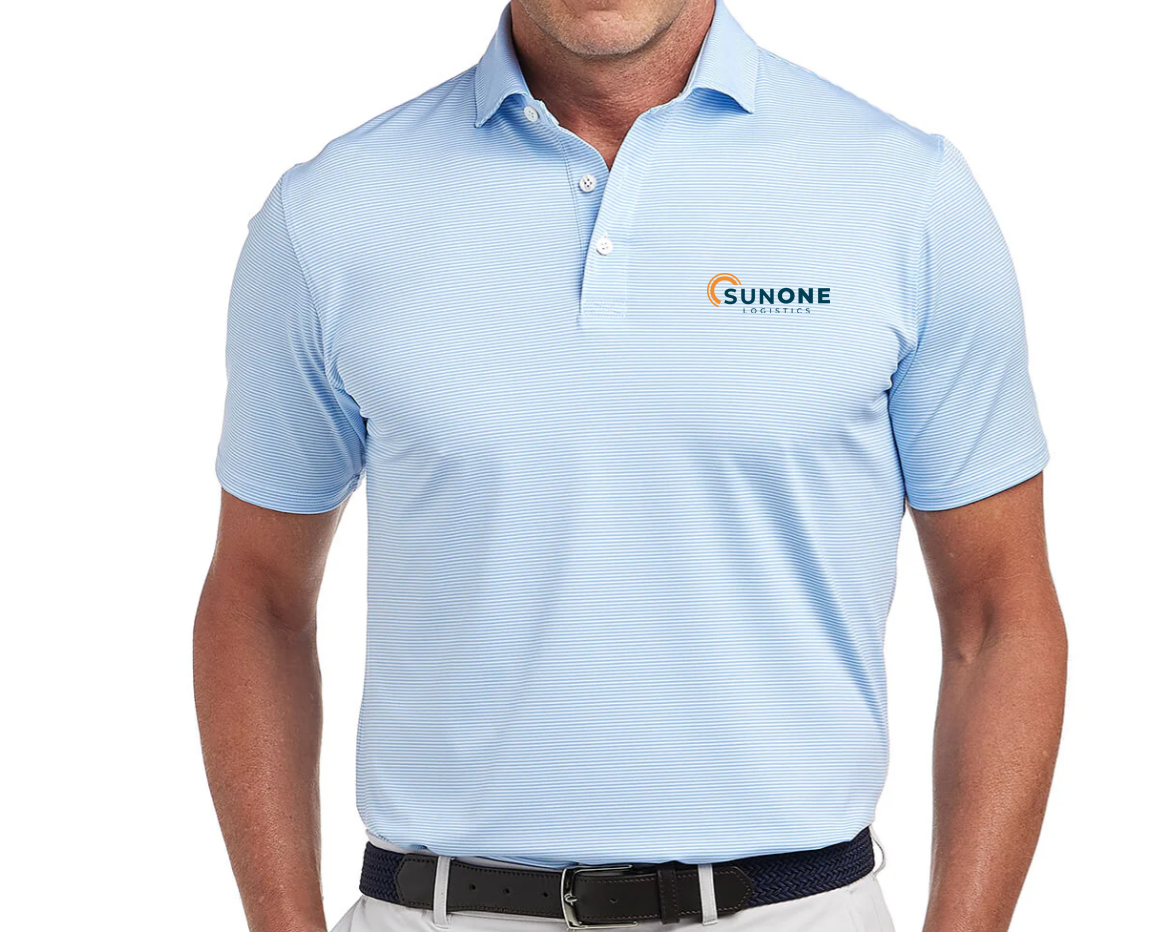 SunOne Logistics Holderness & Bourne the Perkins Polo - Skye & White