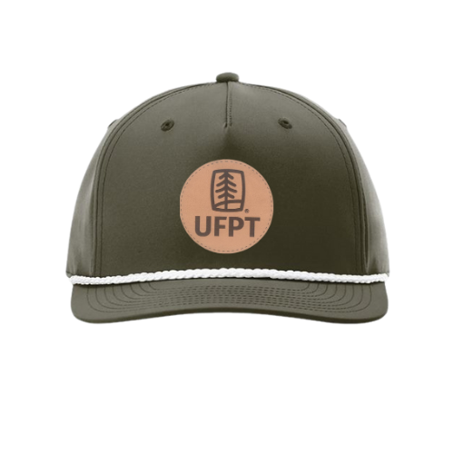 Richardson 5-Panel Classic Rope Cap - Leather Square