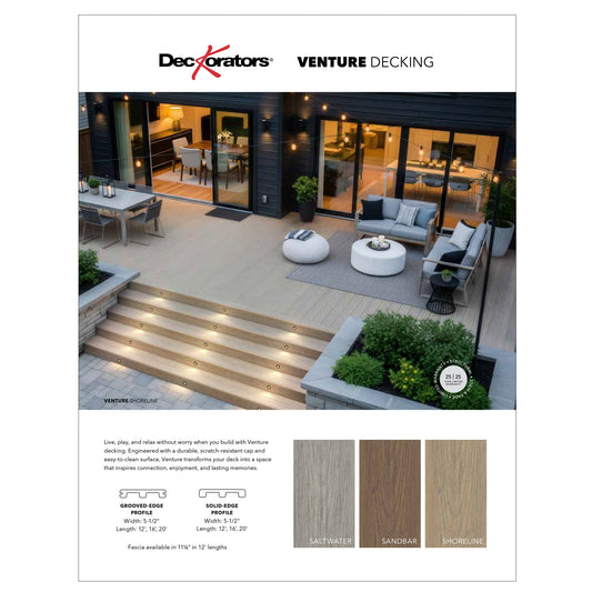 Deckorators 2026 Venture Decking Sell Sheet