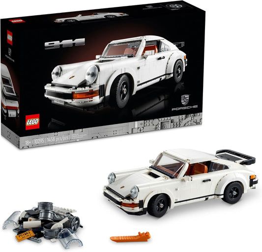 Icons Porsche 911 10295 Building Set, Collectible Turbo Targa, 2In1 Porsche Race Car Model Kit for Adults and Teens to Build, Gift Idea
