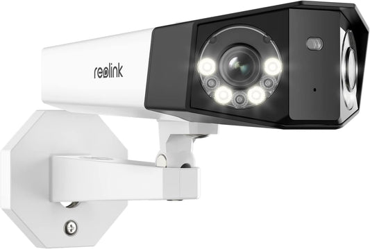 4K Poe Security Camera System, Home Outdoor IP Camera in 180 Degree Viewing Angle, Human/Vehicle/Pet Detection, Color Night Vision, Two Way Talk, up to 256GB Microsd Card, Duo 2 Poe