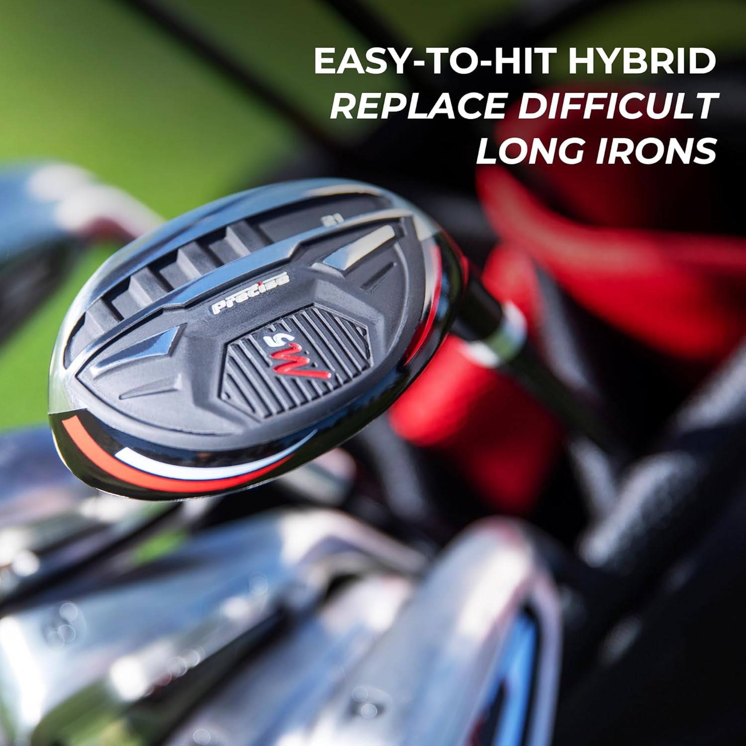 M5 Men'S Complete Golf Clubs Package Set Includes Titanium Driver, S.S. Fairway, S.S. Hybrid, S.S. 5-PW Irons, Putter, Stand Bag, 3 H/C'S