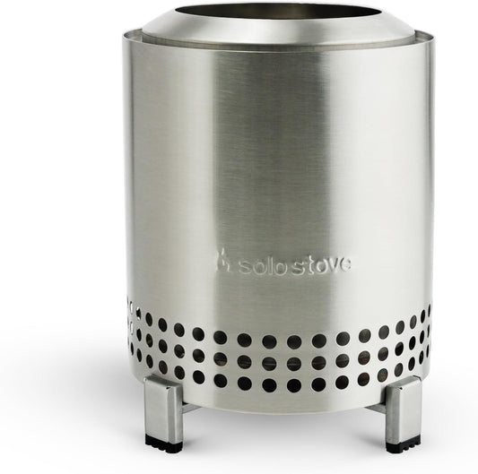 Mesa, 5.1 Inch Tabletop Fire Pit with Stand - Smokeless, Stainless Steel Fire Pit for Camping, Outdoor & Patio- Wood Burning or Pellet Fueled Portable Bonfire, 1.4Lbs, Stainless Steel