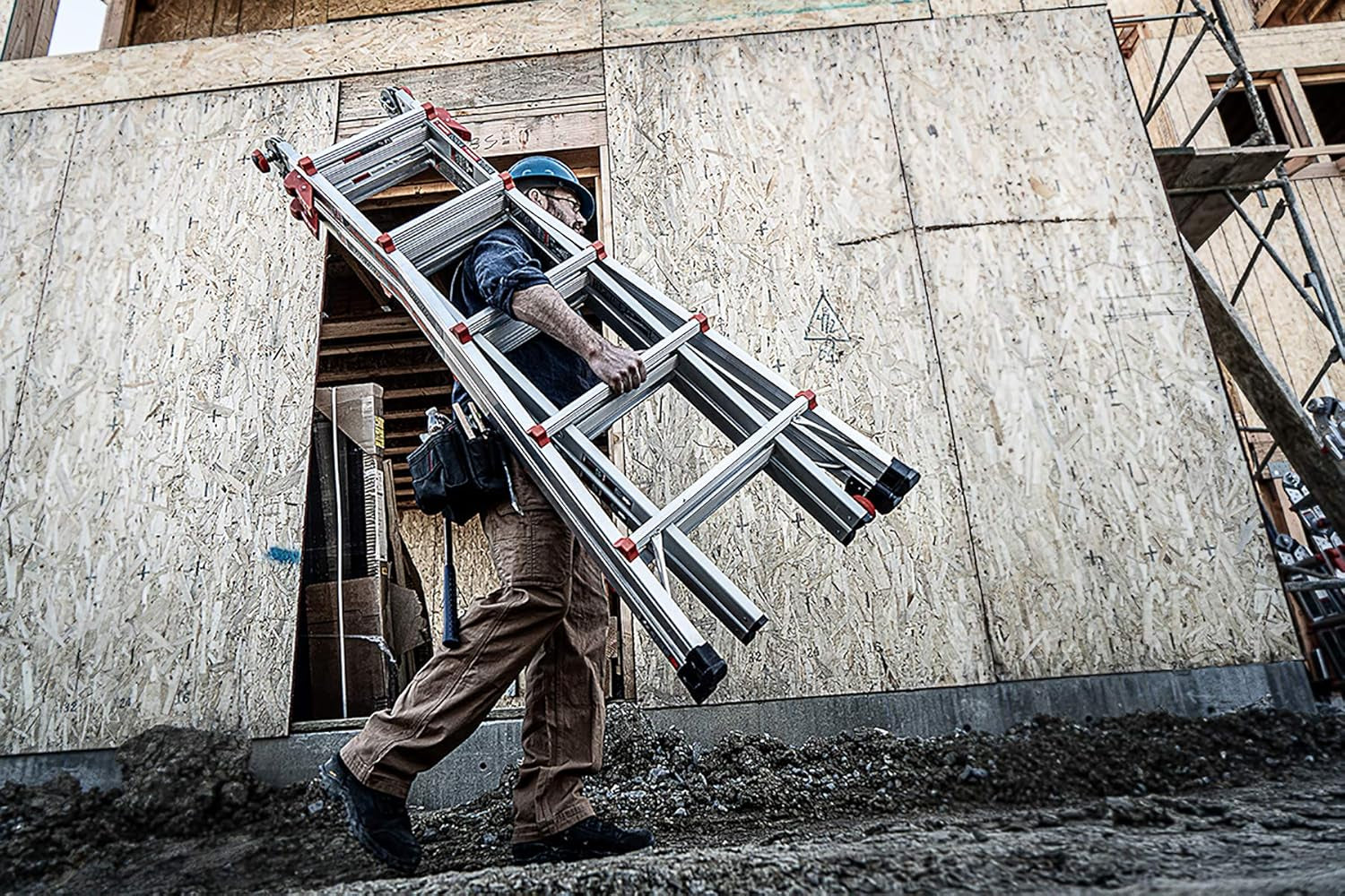 Ladder Systems, Velocity with Wheels, M22, 22 Ft, Multi-Position Ladder, Aluminum, Type 1A, 300 Lbs Weight Rating, (15422-001)