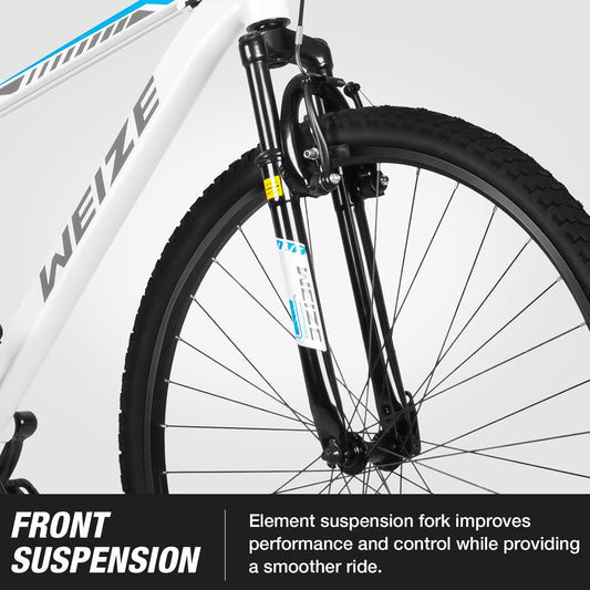 Hardtail Mountain Bike, 29 Inch Wheels Outdoor Cycling Bike, 21-Speed Trigger Shifter, Aluminum Frame for Men and Women, Comfort Saddle, MTB Bicycle with Suspension Fork