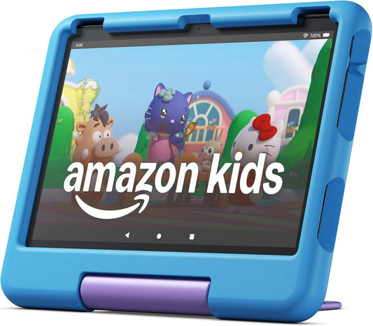 Fire HD 10 Kids Tablet (Newest Model) Ages 3-7 | Bright 10.1" HD Screen with Included Ad-Free and Exclusive Content, Robust Parental Controls, 13-Hr Battery, 32 GB, Blue