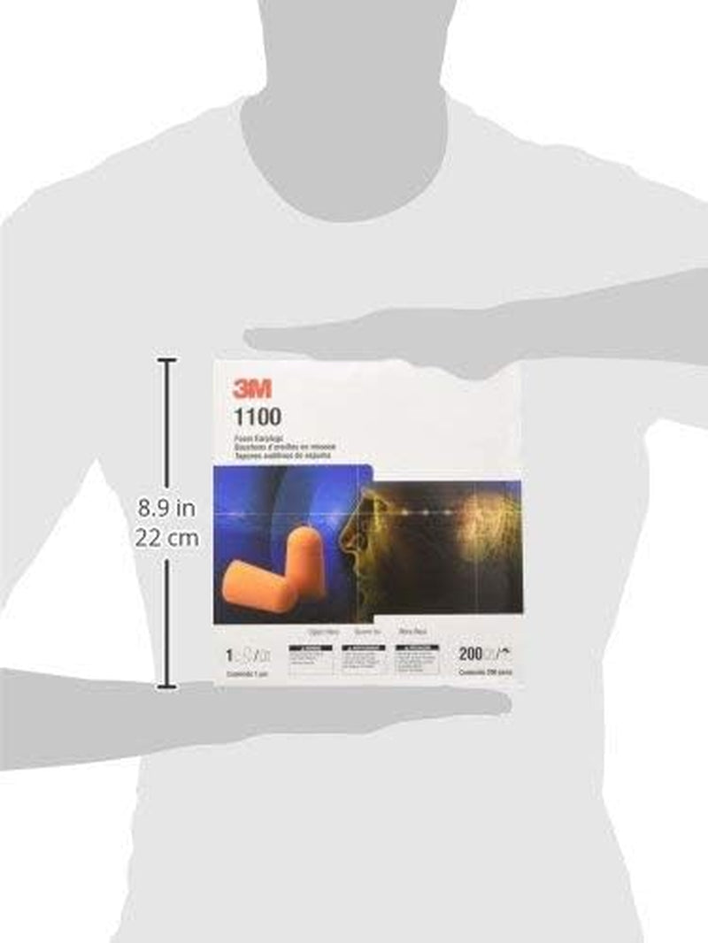 1100 Foam Ear Plugs, 200-Pair , Orange